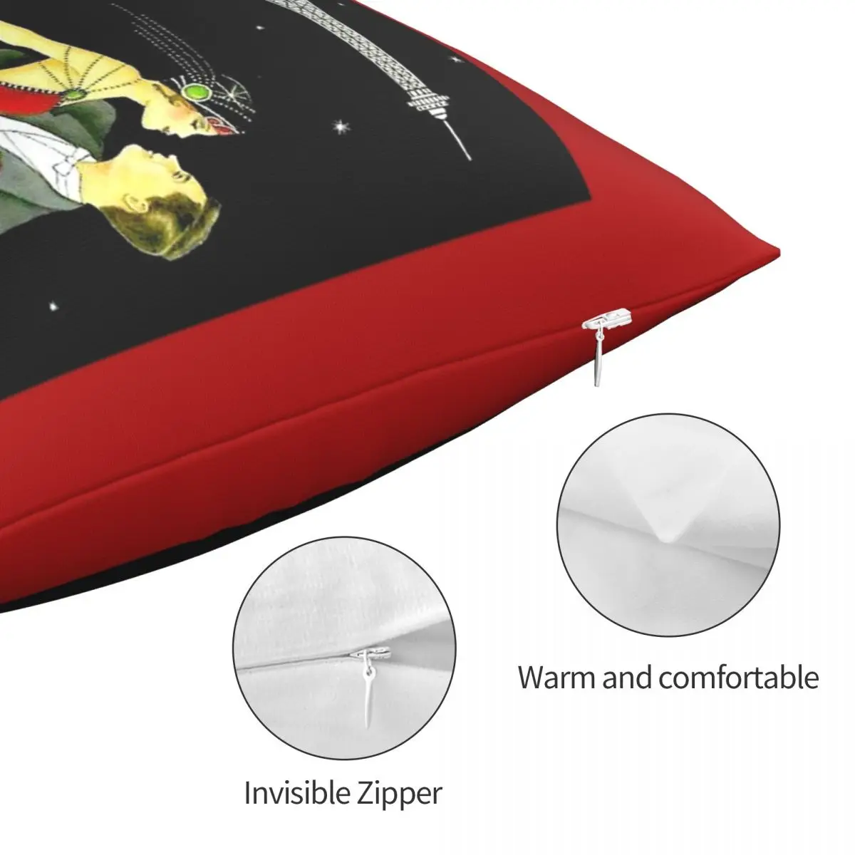 Flapper Vintage Dancing Square Pillowcase Polyester Linen Velvet Creative Zip Decorative Throw Pillow Case Bed Cushion Cover | Дом и сад