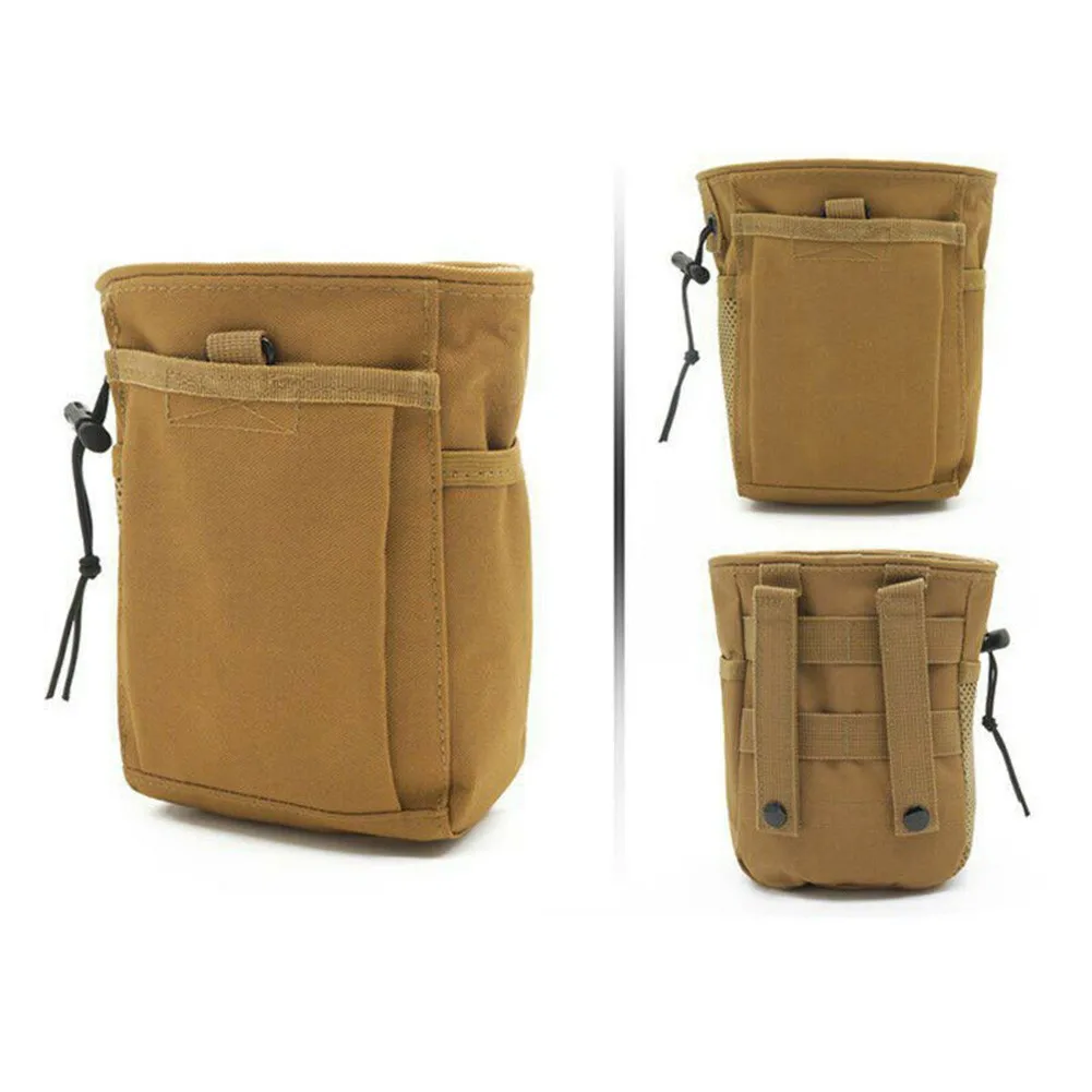 

Outdoor Molle Magazine Mag Folding Dump Drop Pouch Drawstring Utility Ammo Bag For Molle Webbing Vest Bags Duty Belt Backpack