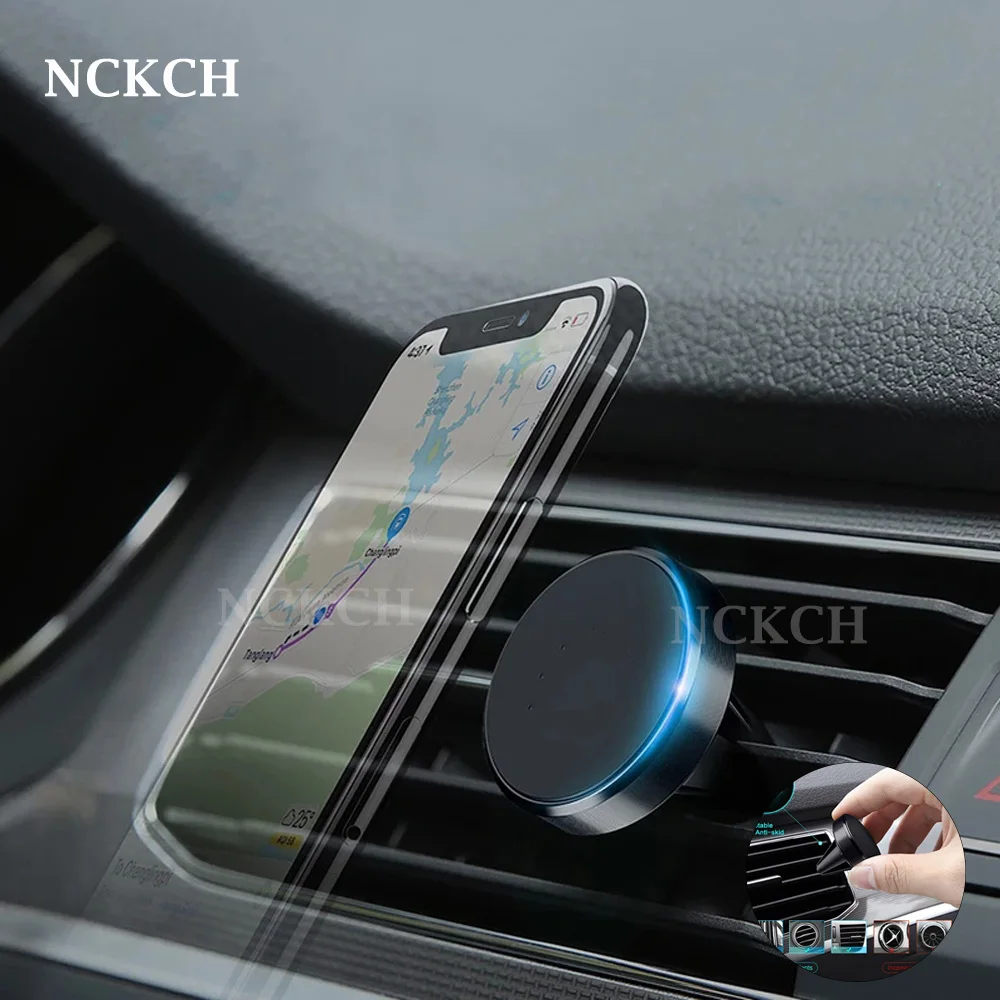 

Magnetic Car Phone Holder Auto Mobile Phone Air Vent Mount For iPhone 12 Samsung GPS Suction Support Stand Bracket Car Interior