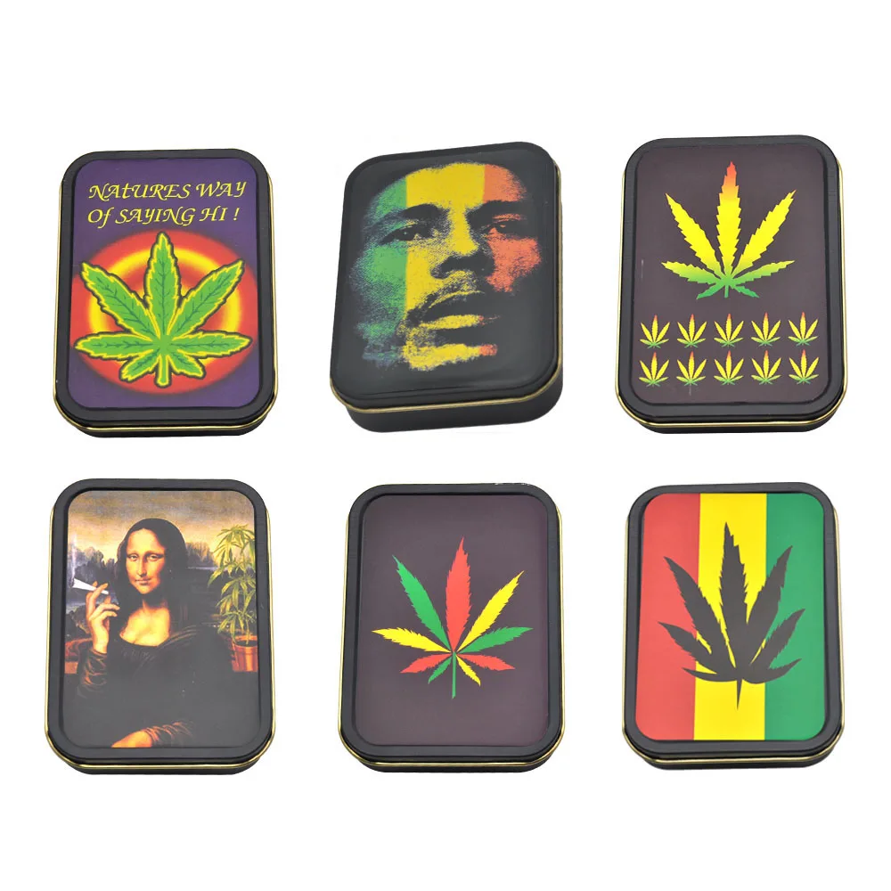 Набор для курения 1 металлическая коробка табака + силиконовая трубка