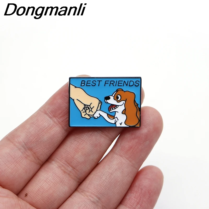 

BG430 Dongmanli Dog Cute Enamel Pins and Brooches Lapel Pin Backpack Bags Badge Clothes Decoration Gift For Friends