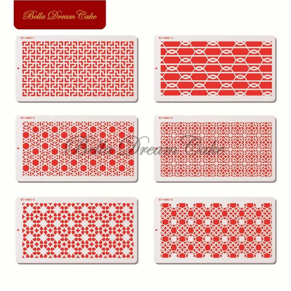 Геометрический дизайн трафарет для торта сделай сам распылитель живопись