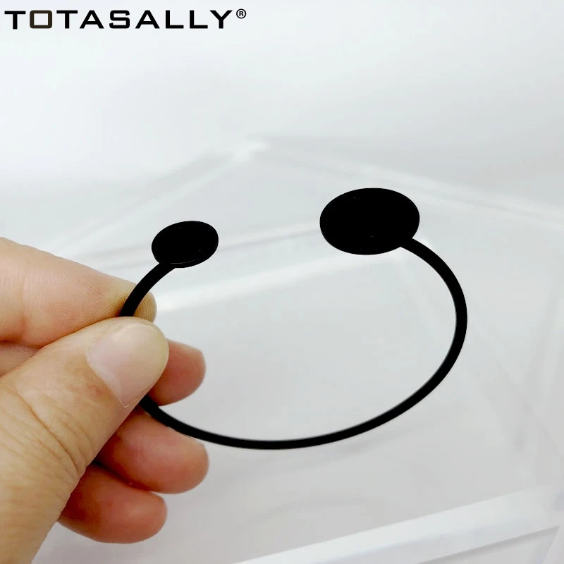 Тотасли мода рок н ролл латунь двойные круги манжета браслет минималистский