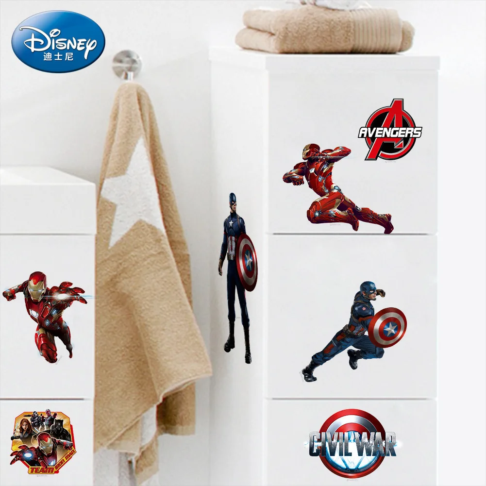 

Authentic Disney Card Marvel Genuine Avengers Children's Room Bedroom Wall Sticker Foreign Trade Wholesale Waterproof