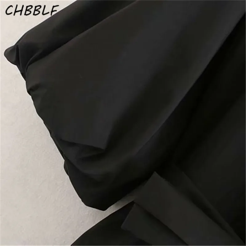 CHBBLF женское элегантное черное миди платье V шейный галстук бабочка пояса с