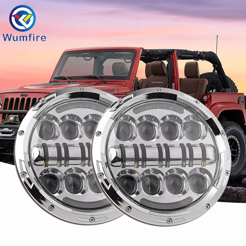 7 дюймовые 12 в круглые светодиодные Автомобильные фары DRL автомобильные для Jeep