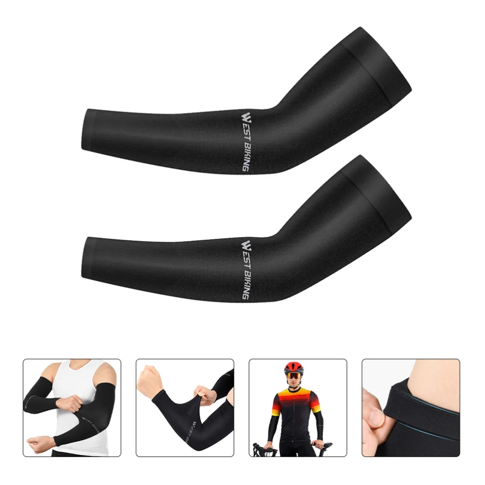 

1 Pair Unisex Sleeves Cycling UV Protection Arm Sleeve Ice Silk Cycling Sleeve