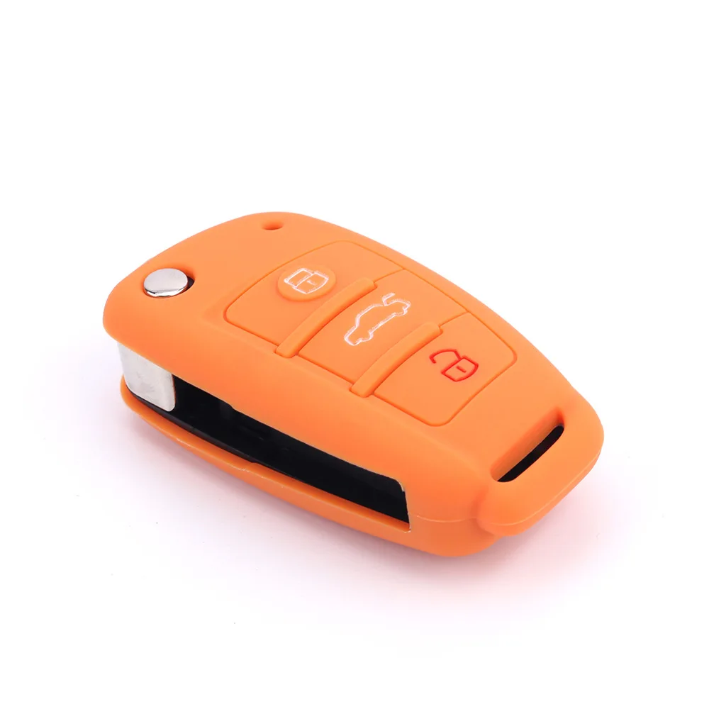 Применимый CHERY складной 3 ключа силиконовый чехол для ключей JAC пульт дистанционного управления мягкий Silcone ключ сумка Противоугонная Автомобильная крышка ключа
