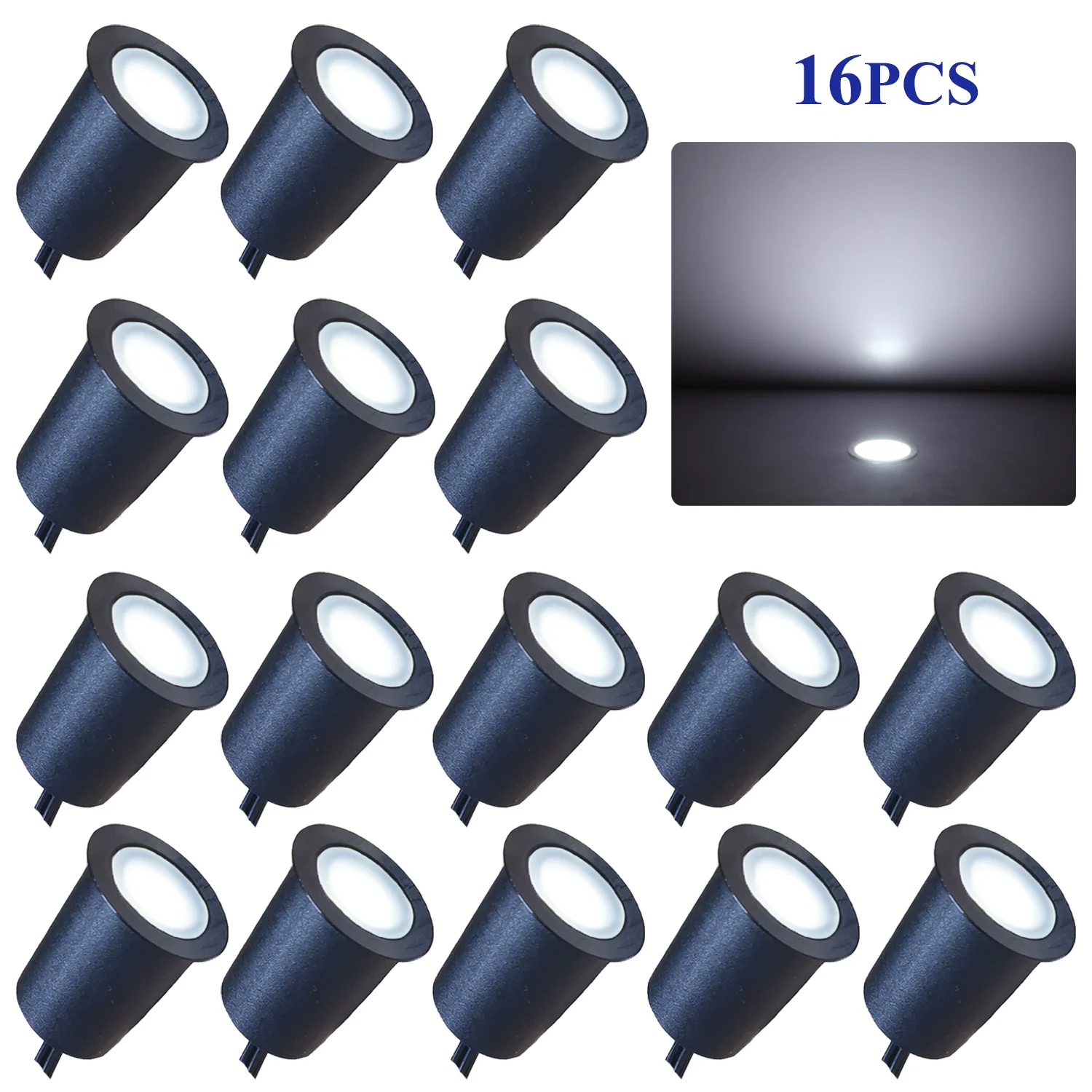 

DC12V LED Recessed Deck Lamps IP67 Waterproof Outdoor Landscape Inground Spotlights Yard Garden Scenery Pathway Patio Lighting