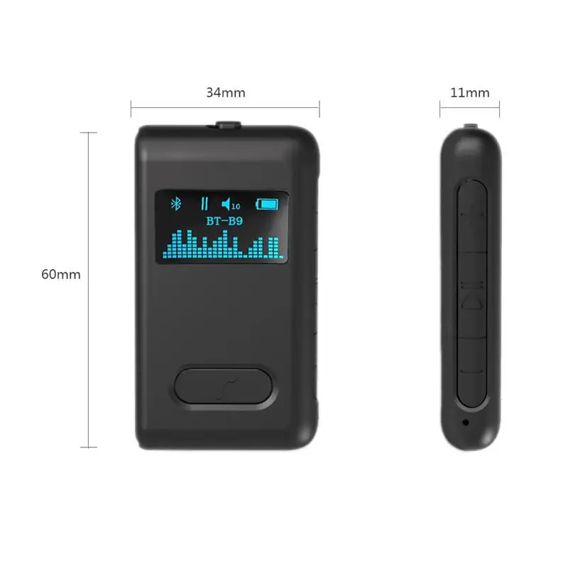 

Wireless Bluetooth 5.0 Audio Adapter LCD Display 3.5mm AUX RCA HIFI Stereo Music Bluetooth Receiver For Speaker Car TV Computer