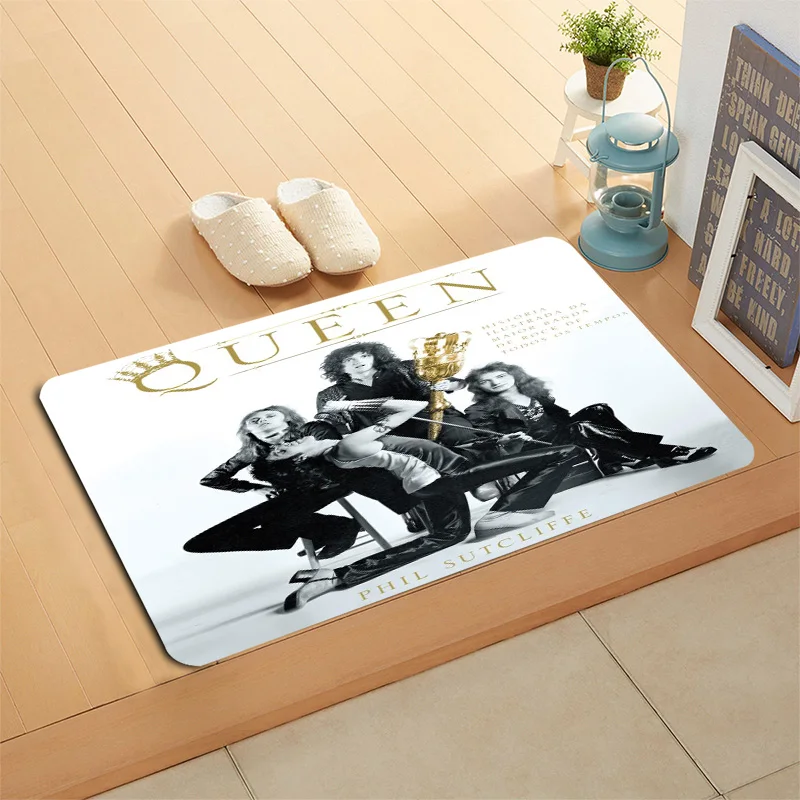 Напольный коврик Queen Band Freddie Mercury фланелевый тканевый спонж с 3D принтом ворсистые
