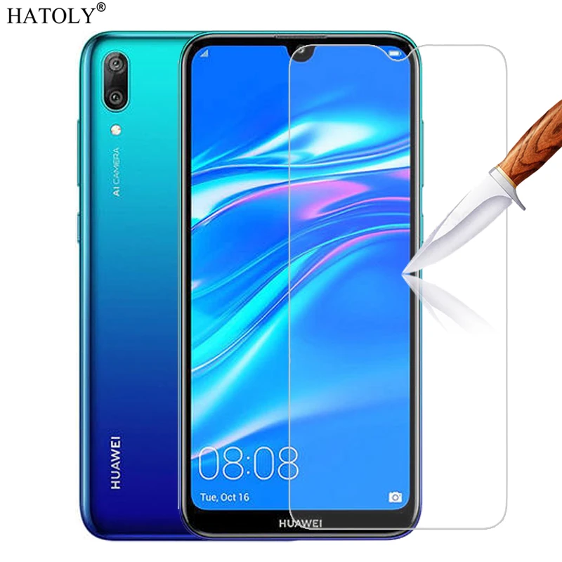 Закаленное стекло HD для Huawei Y5 2019 2 шт. Защита экрана Y6 Y7 Pro Y9 Prime Защитная пленка Y6S