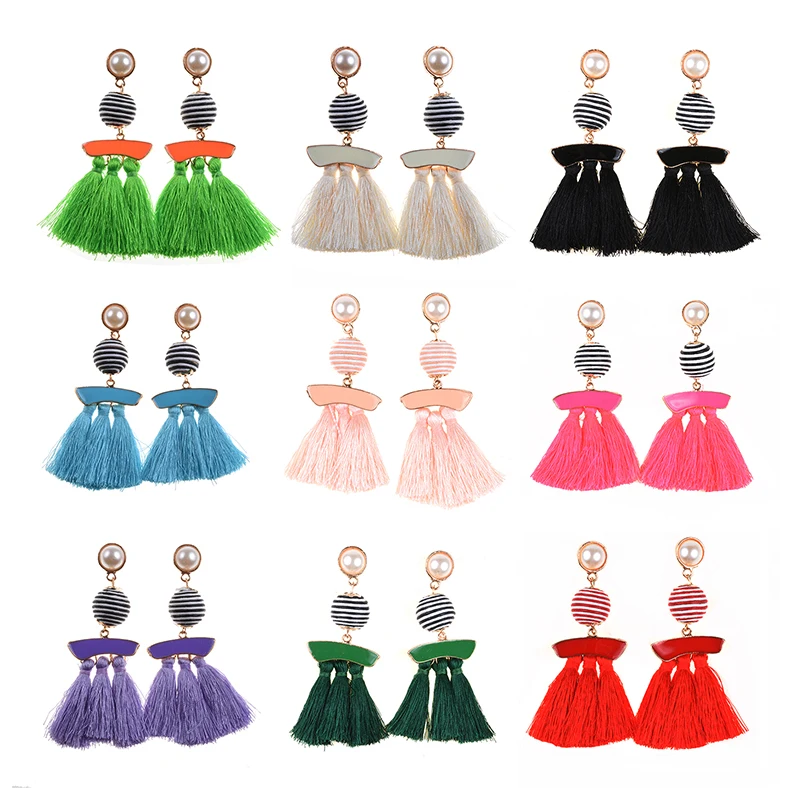 PPG & PGG серьги с кисточками для женщин Марка Boho ZA длинные висячие бахромой