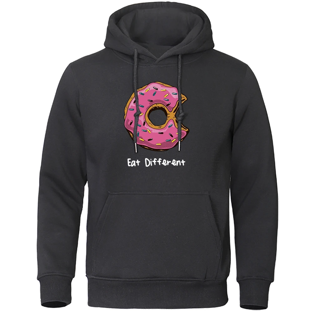 Мужская толстовка с капюшоном и принтом пончиков уличная одежда в стиле