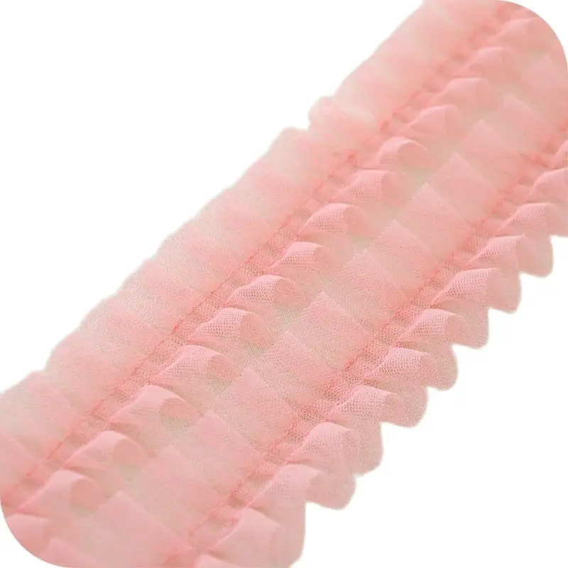 1 м Новая плиссированная сетчатая кружевная ткань сделай сам шитье занавеска