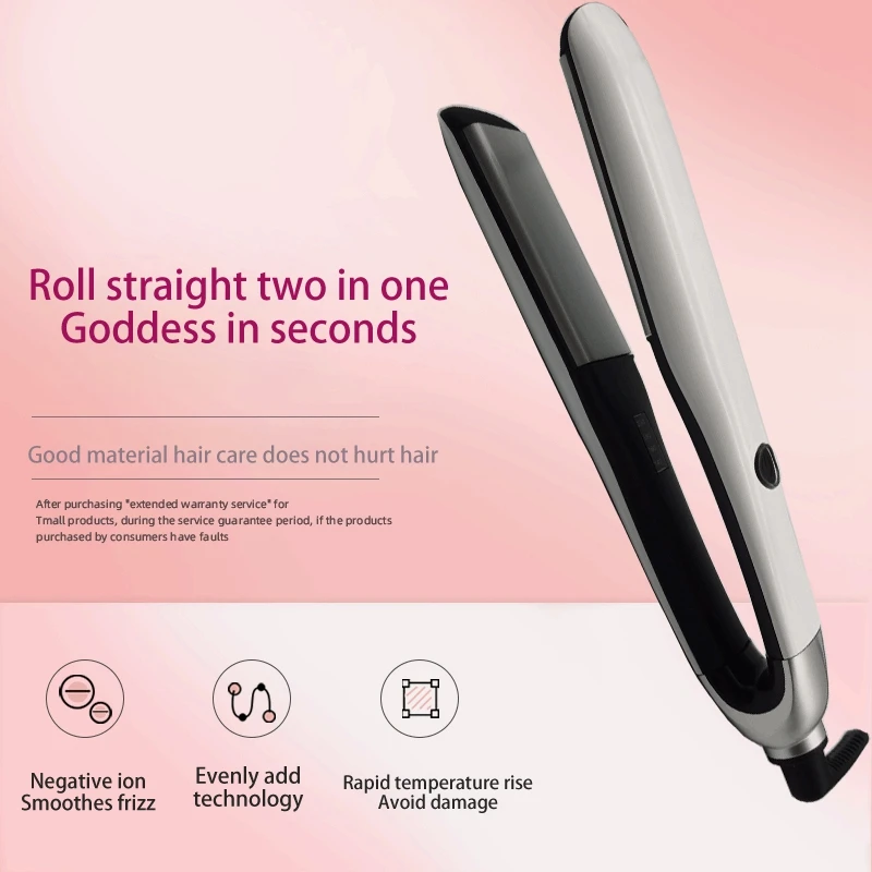

Hair Straightener Professional PTC Hair Styling Iron Fast Heating Flat Iron Contact Key Switch Hair Curling Iron EU Plug