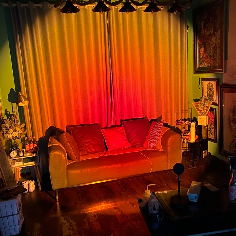 

Genuine Direct Sale USB Rainbow Atmosphere Night Light Home Coffee Shop Background Wall Decoration Colorful Sunset Light