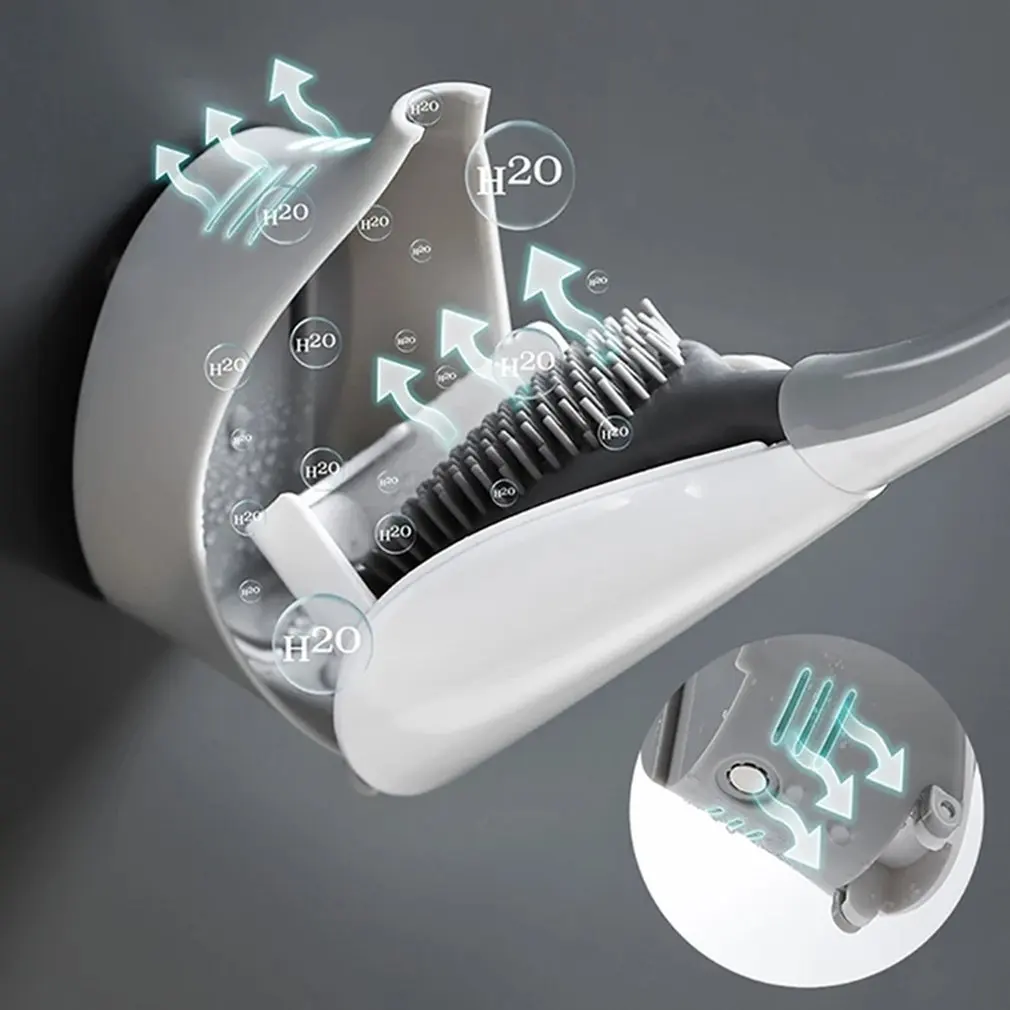 

New Tongue Toilet Brush Wall Long Handle Cleaning Brush For Toilet Household Floor Cleaning Tools Bathroom Accessories