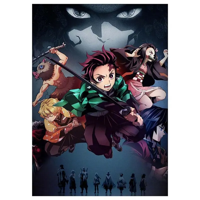 

Demon Slayer: Kimetsu No Yaiba Tanjirou Nezuko Anime Manga Wall Poster For Living Room Home Decoration