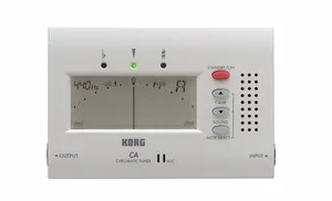 Электронный хроматический тюнер Korg CA-40 с большим дисплеем используется для ветра, гитары, укулеле и клавиатуры