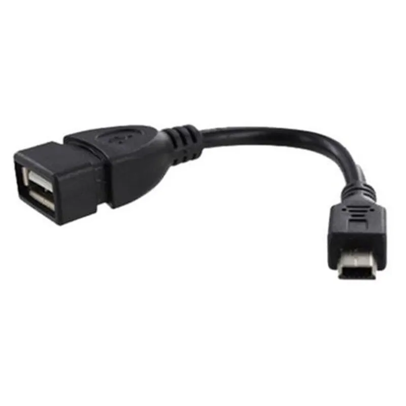 2Pc High Quality Portable Strong 5 Pin Male To USB 2.0 Female Adapter Converter Lightweight OTG Cable For Tablet PC Black#271090 |