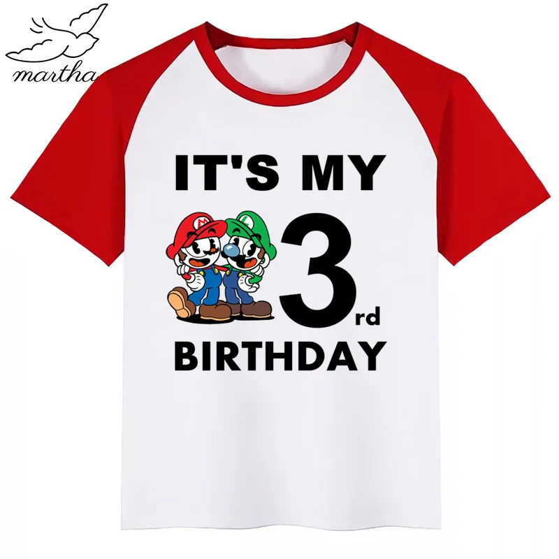 Новое поступление детская одежда футболка для мальчиков на день рождения детей с