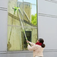 telescopic glass cleaner brush high rise window cleaning for washing window squeegee microfiber extendable window scrubber