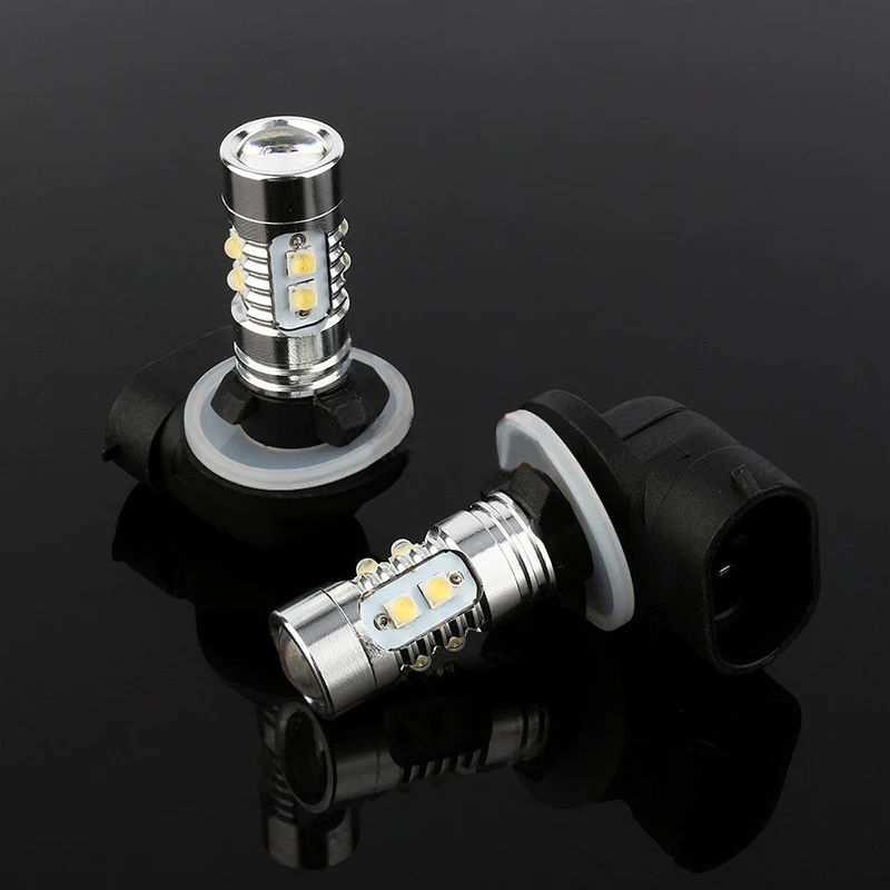 

2x 50W 6500K H27 881 Super Bright White 10LED Fog DRL Headlight Light Bulb Lamp