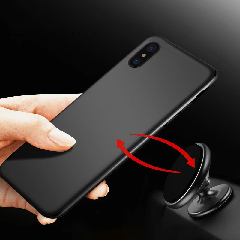 Магнитный автомобильный чехол для iPhone 12 12Mini 11 Pro MAX XSMAX XR X XS SE2020 7 8 6 6S Plus мягкие