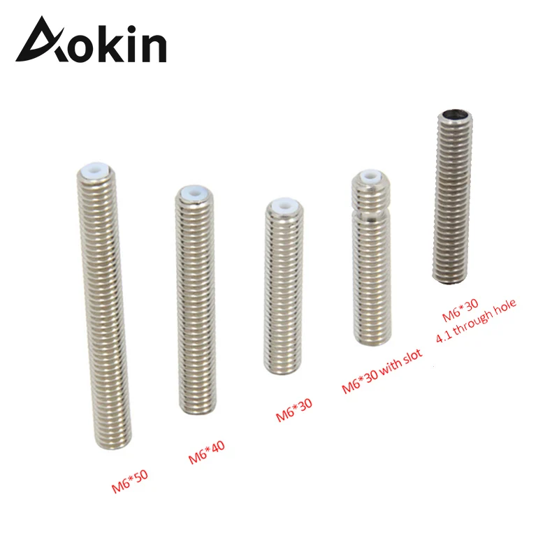 Aokin MK8 горло экструдера M6 30 мм 40 50 Резьбовые для MK9 1 75 нити 3D принтеры горловина