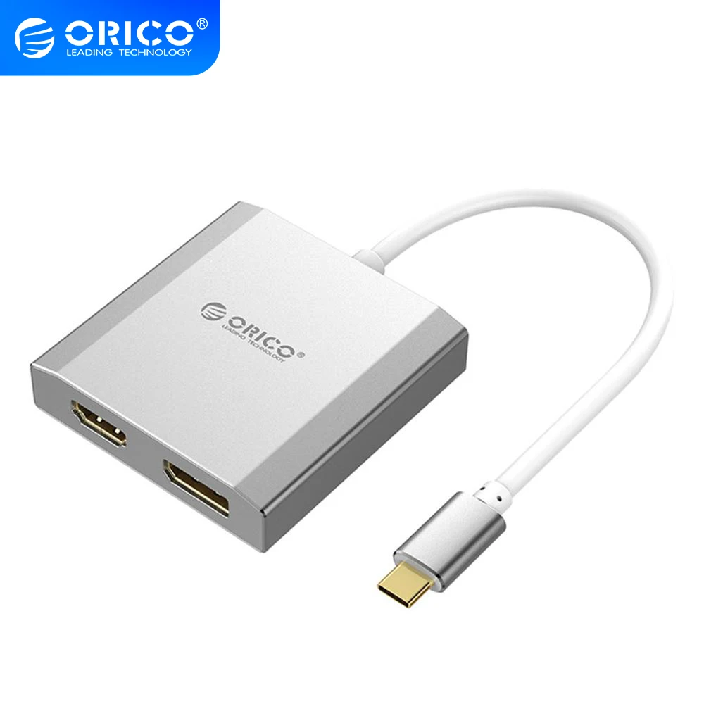 Кабель для видеосъемки ORICO Silver type C в HDMI + DP большой экран 4K HD дисплей высокая