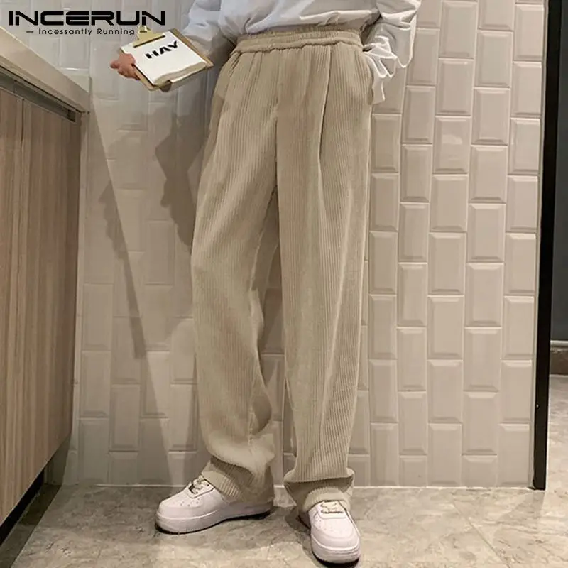 

Брюки мужские вельветовые в стиле ретро, с эластичным поясом и карманами