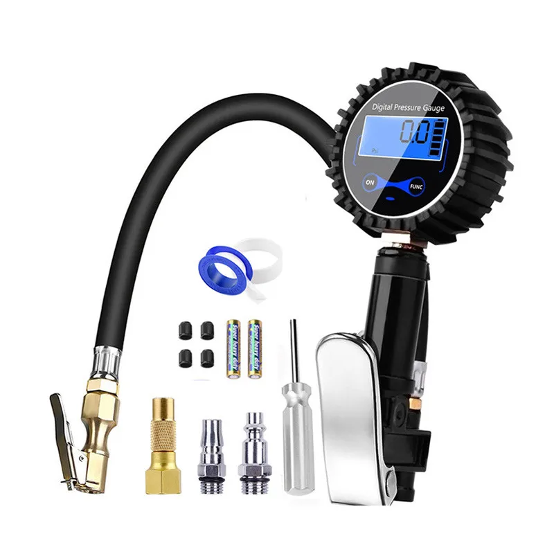 

200PSI LCD Tire Digital Display Inflation Gauge Tire Pressure Gauge High Precision Tester Air Pressure Manometer Quick Connect