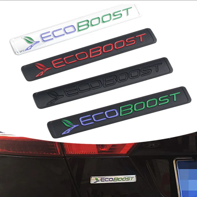Фото Металлическая 3d наклейка с логотипом Ecoboost для автомобильного брызговика боковая