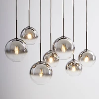 lukloy modern pendant light silver gold glass ball hanging lamp hanglamp kitchen light fixture island counter suspension lamp