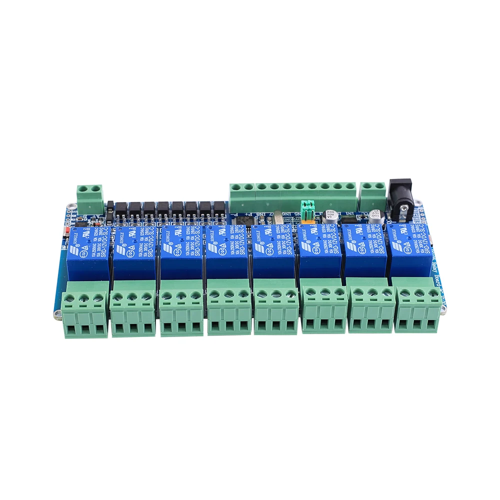 Для Arduino RS485 Modbus-RTU 12V 8Bit триггерный релейный модуль TTL 8-канальный переключатель