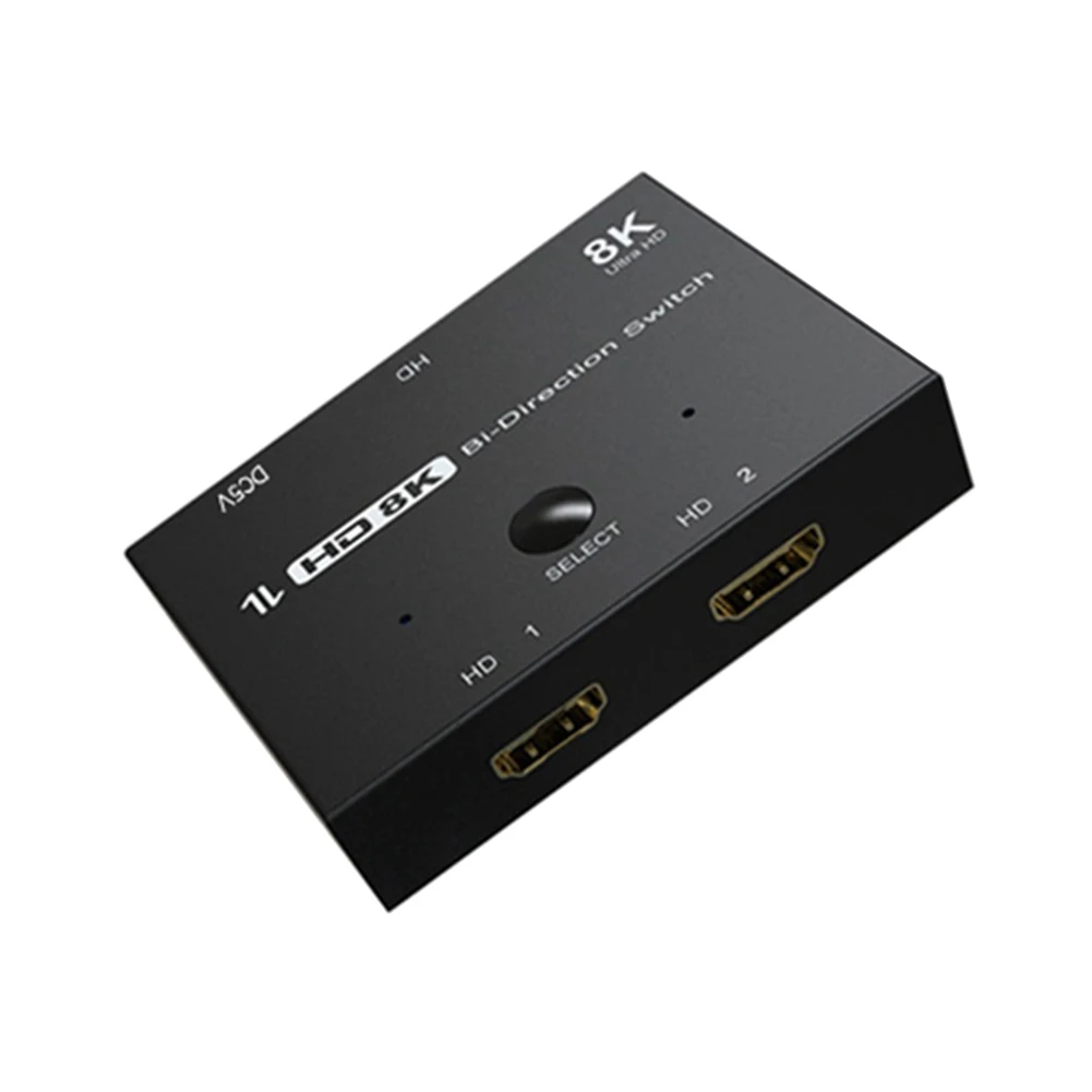

HDMI-compatible 2.1 HD Switcher Adapter 4K 120Hz 1x2 8K 60Hz 2x1 Bi-Direction Converter Splitter for PS4 Switch