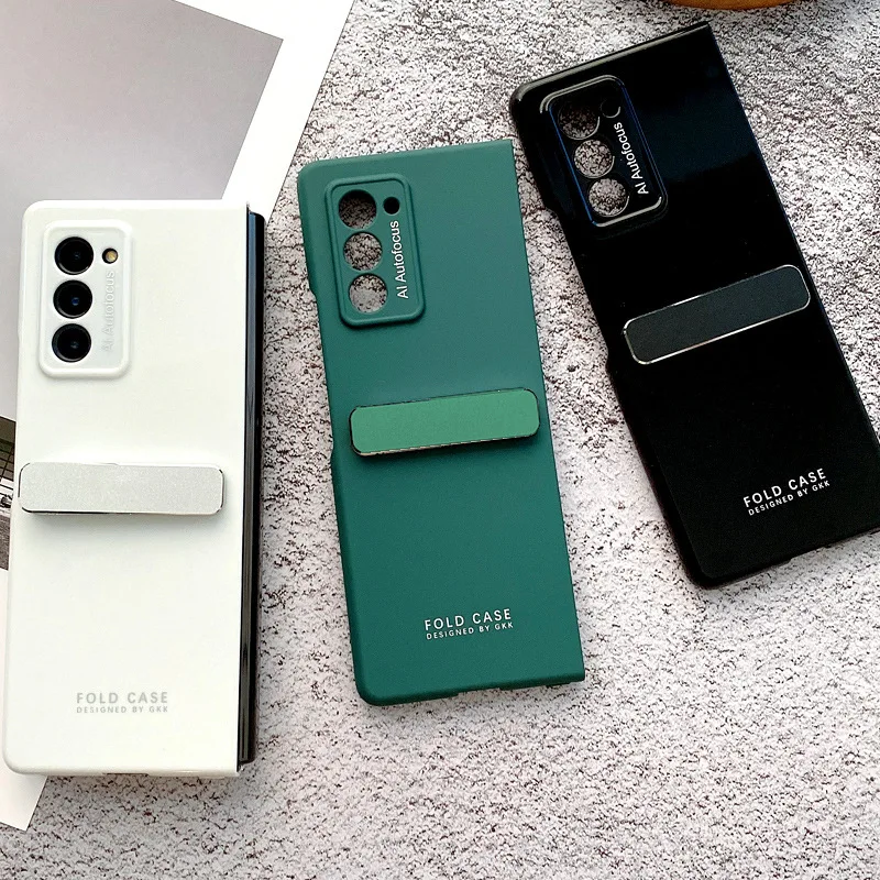 

Luxury Phone Case For Samsung Galaxy Z Fold 2 Cases Multifunction Metal Ring Holder Back Shell For Samsung Fold2 W21 Cover