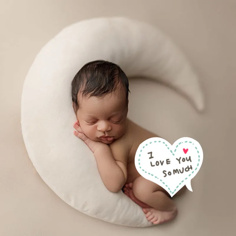 Accesorios de fotograf&iacute;a para reci&eacute;n nacido, almohadas de luna, estrellas, sesi&oacute;n de beb&eacute;, estudio de fotograf&iacute;a, accesorios de pose-4