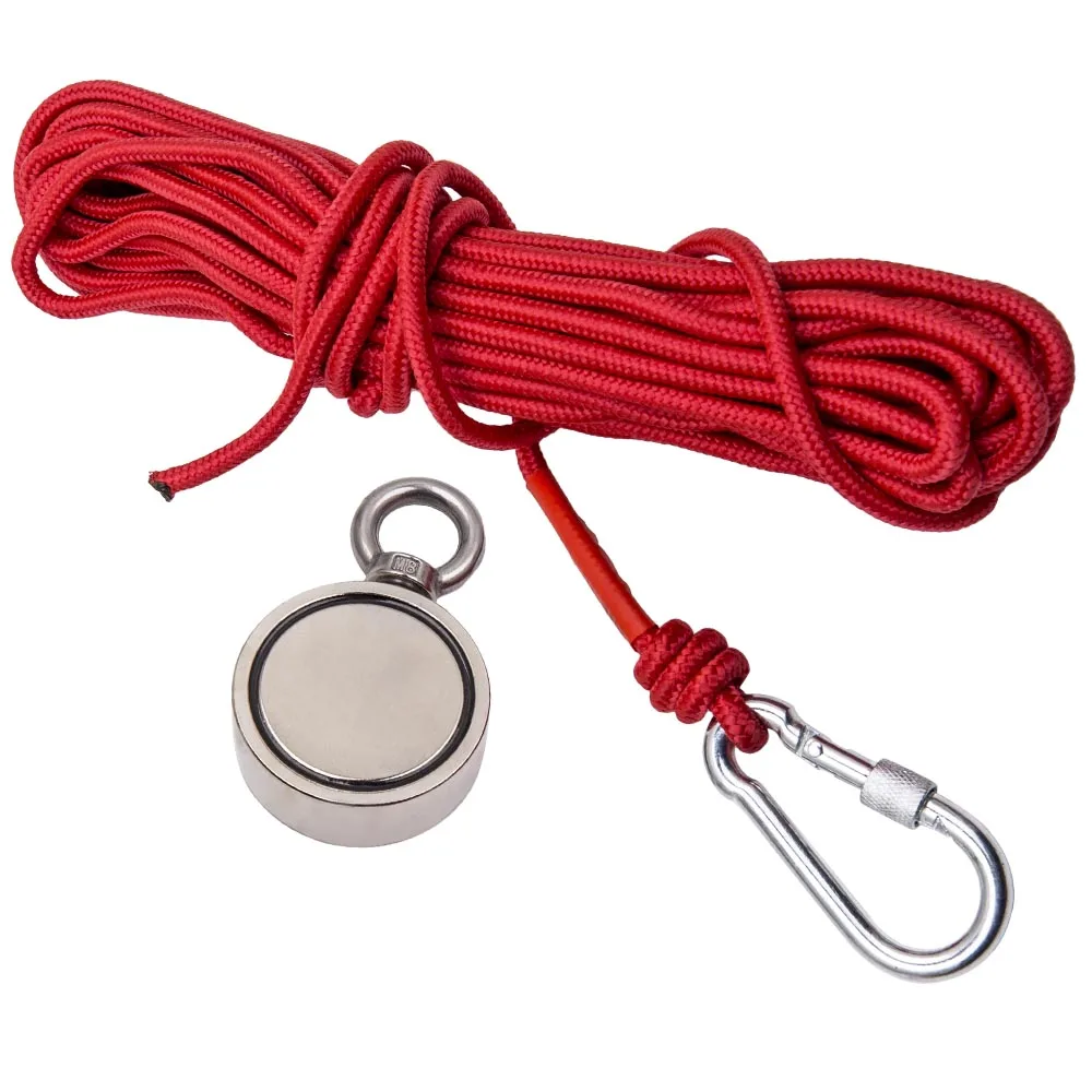 

120KG Pull Salvage Strong Recovery Magnet Fishing Treasure Neodymium 10M rope