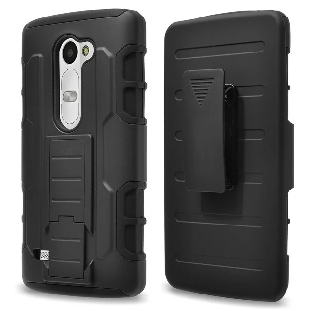 Противоударный чехол для LG G8, G7, G6, G5, Thinq, гибридный бронированный чехол с подставкой, пластиковый зажим для ремня, чехол-кобура для LG K10 V20 V30 Stylo 5 4 3 - Цвет: For LG Black