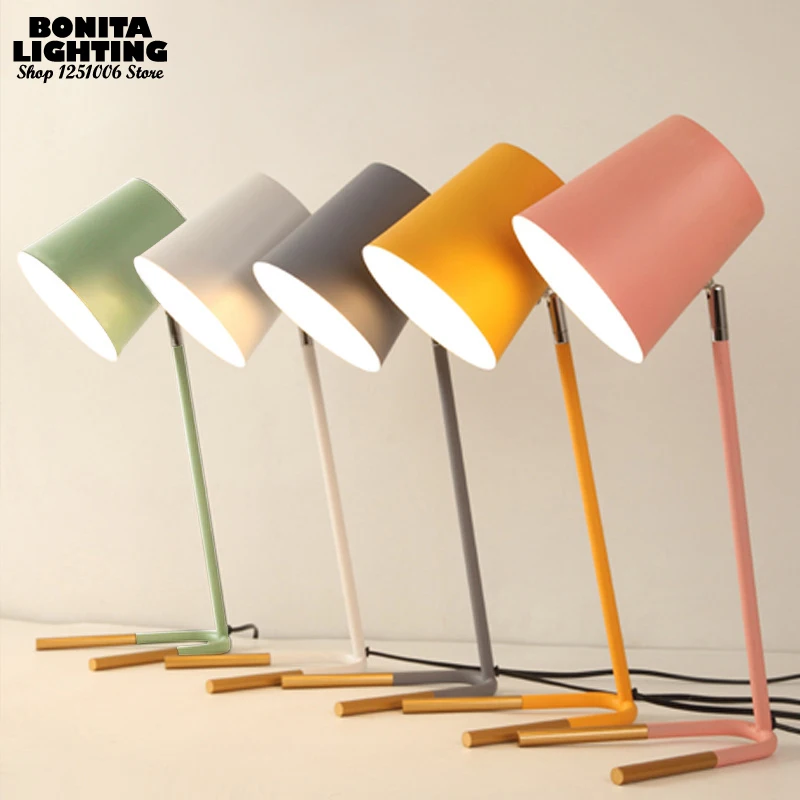 Скандинавская настосветильник для чтения Macaron регулируемые светодиодные