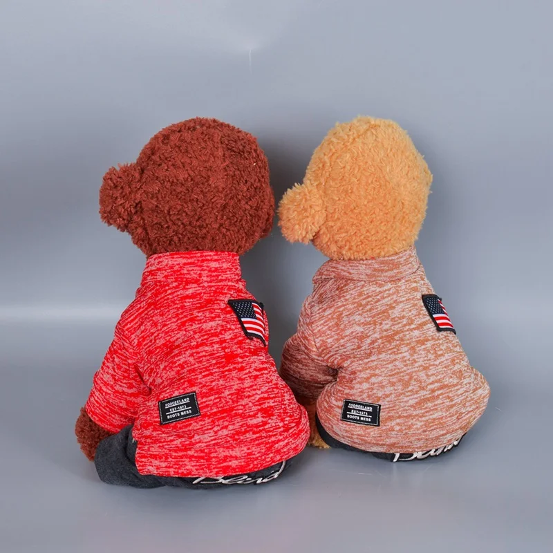 Хлопковый теплый комбинезон для собак зимняя одежда толстая флисовая парка с