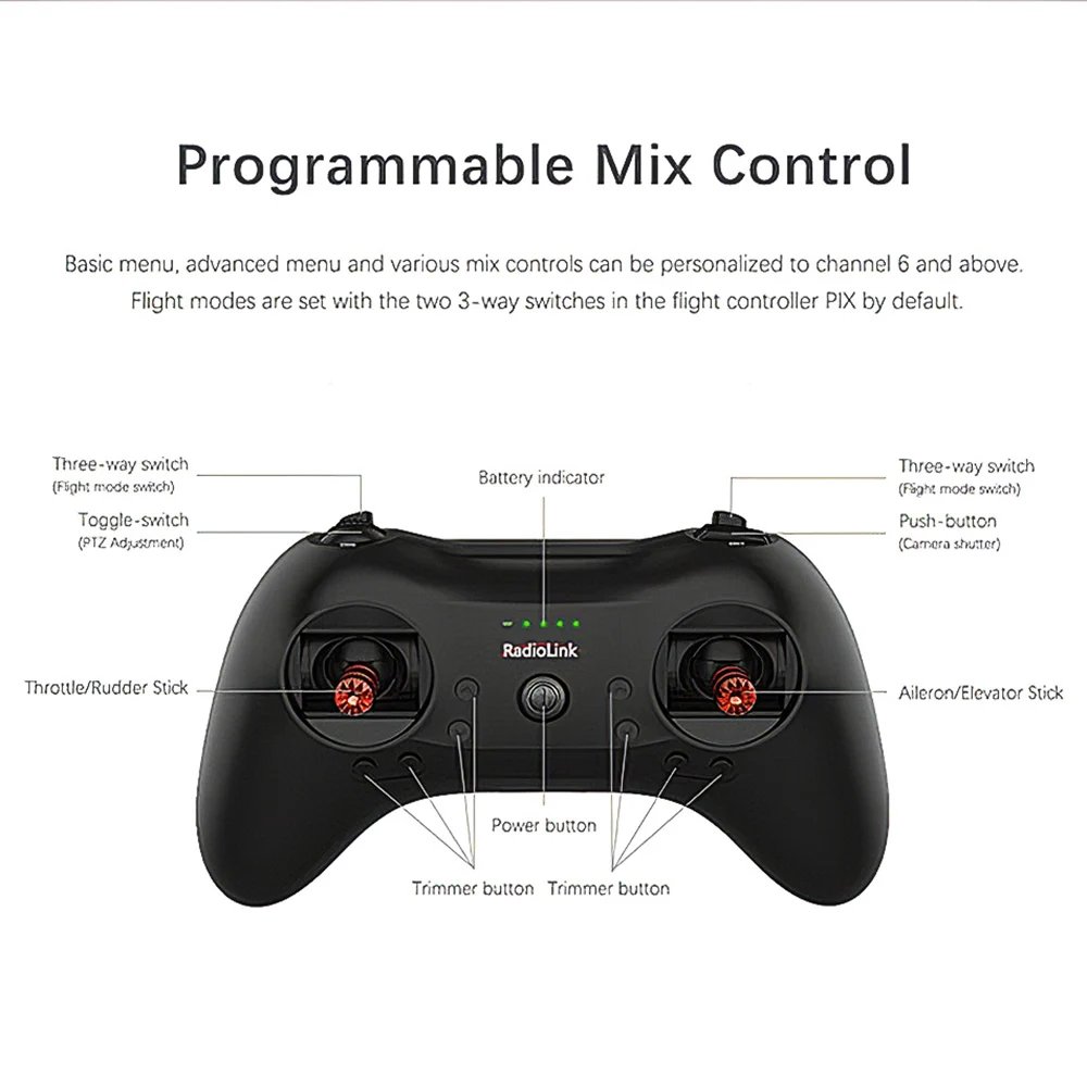 Радиоуправляемый трансмиттер T8S FHSS 8CH Mode 2 с ручкой 4 ГГц|Детали и аксессуары| |