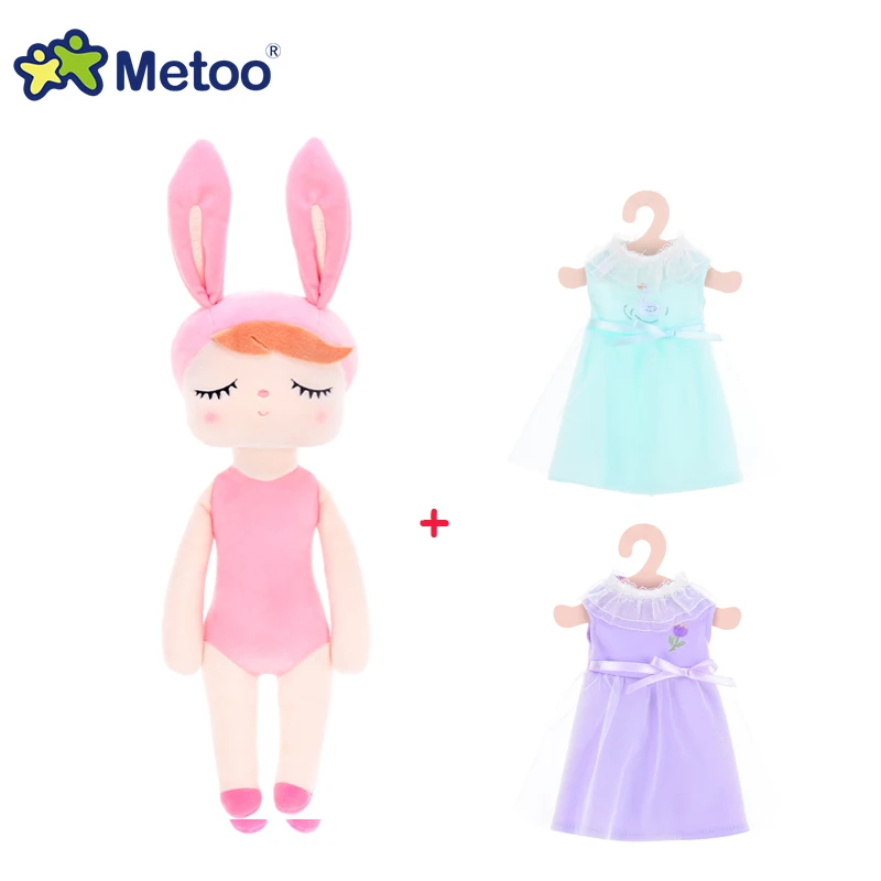 Metoo Dress Up Angela Rabbit Doll Stuffed Toys Plush Animals Kids for Girls Children Boys Baby Cartoon Soft | Игрушки и хобби
