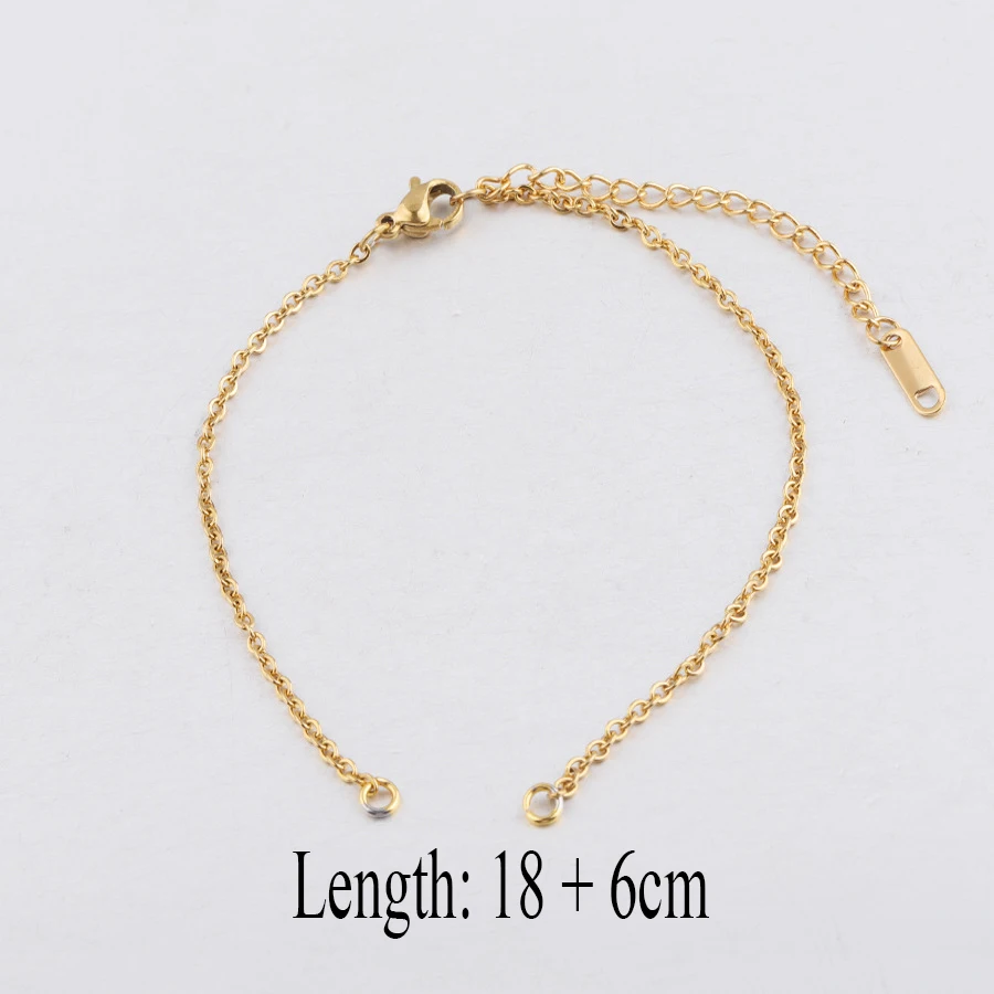 5 шт./лот Регулируемая кубинская цепочка из нержавеющей стали шириной 2 мм для