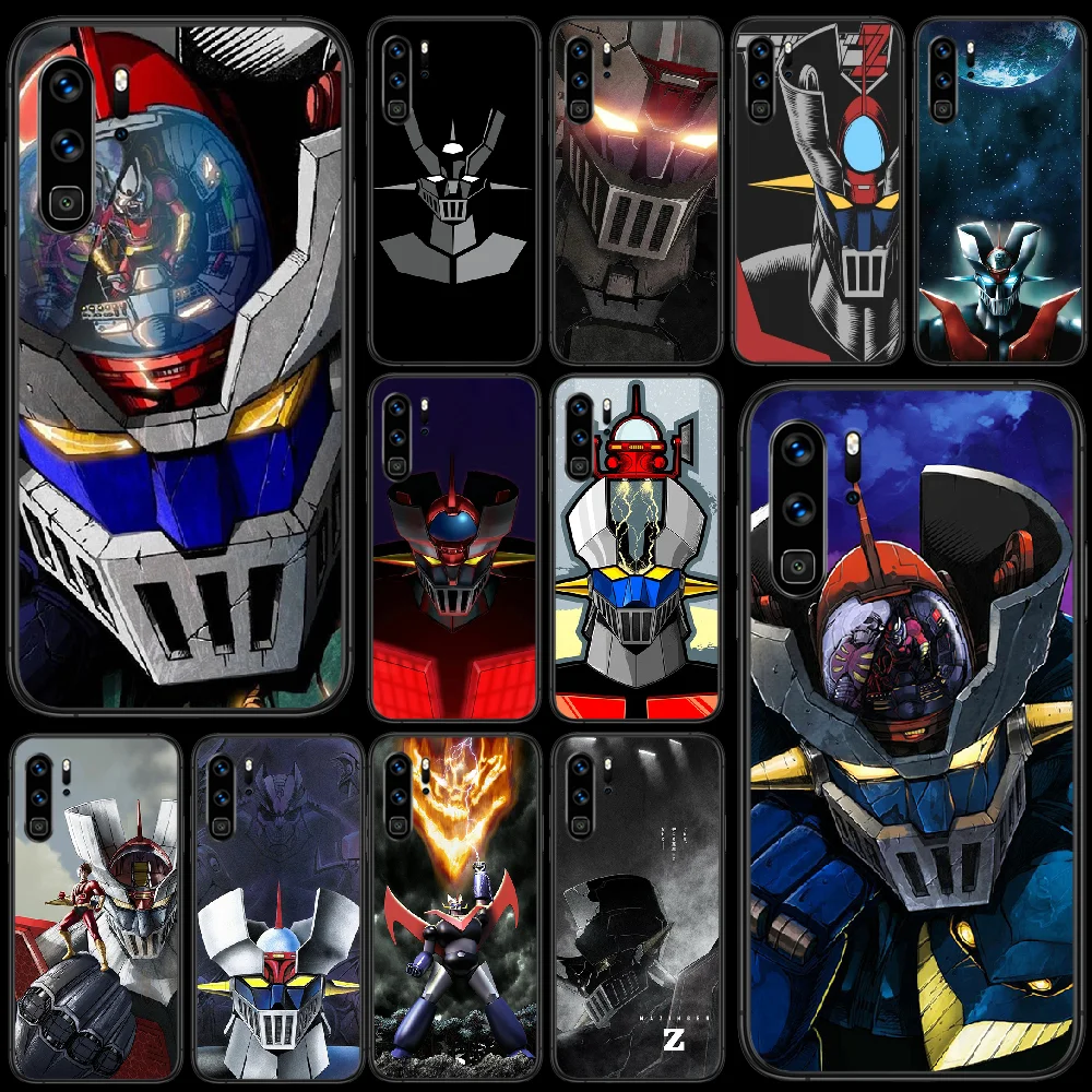 Аниме Mazinger Z чехол для телефона HUAWEI P 10 20 30 40 Lite Pro Smart Plus 2019 Nova/5T 7i черный Etui