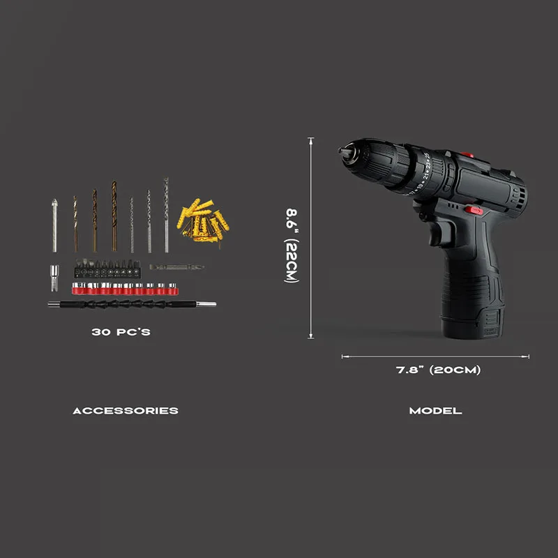 16 в отвертка электрическая для винтов со льдом бесщеточная дрель мини