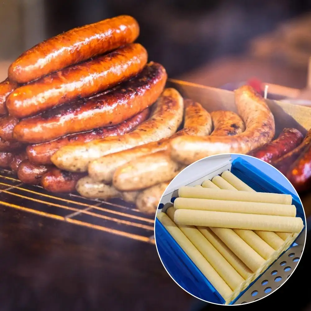 

Hot Dog Collagen Casing Cake Decorating Tools Baking Tools For Cakes Kitchen Tool 14M * 26MM Roast Sausage Dried Sausage Sausage