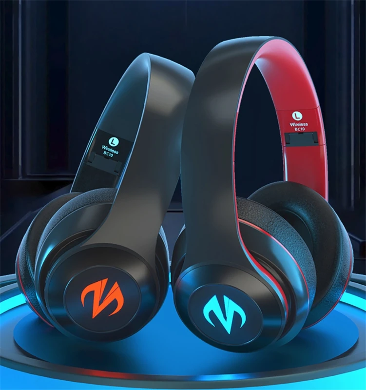 

Wireless Gaming Headset Foldable RGB Bluetooth 5.0 Headphones Stereo Noise-Canceling Sports Earphones